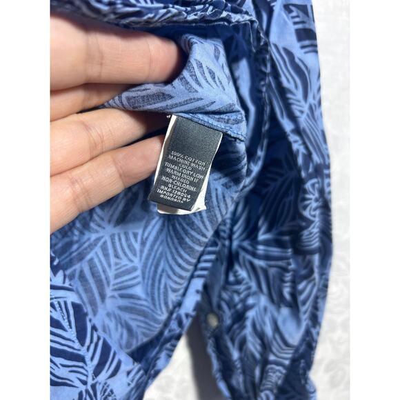 Bonobos Button Up XL Blue Tropical Palm Print Long Sleeve Standard Fit - Picture 8 of 12